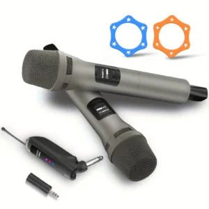 Wireless Microphone 100ft Range 2 Rechargeable Mics